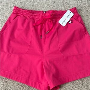 Tommy Hilfiger Women's Vibrant Pink Athletic Shorts SMALL